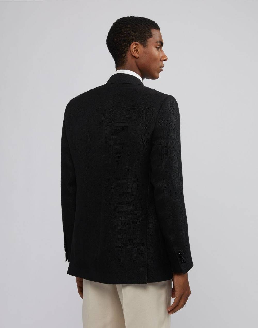 Lardini Giacca monopetto attitude nera in lino Vendite Flash