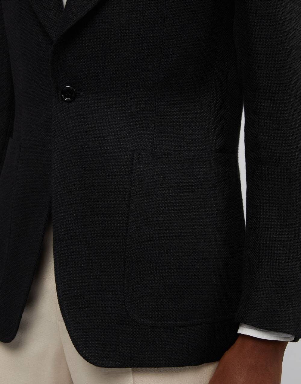Lardini Giacca monopetto attitude nera in lino Vendite Flash