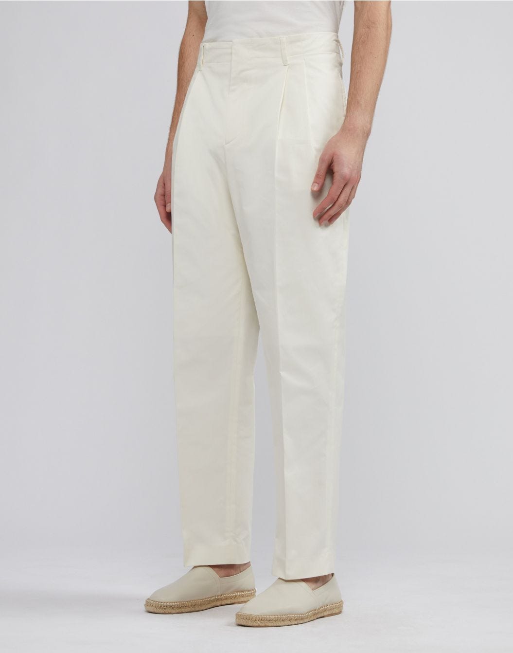 Lardini Pantalone beige in drill di cotone stretch Negozio