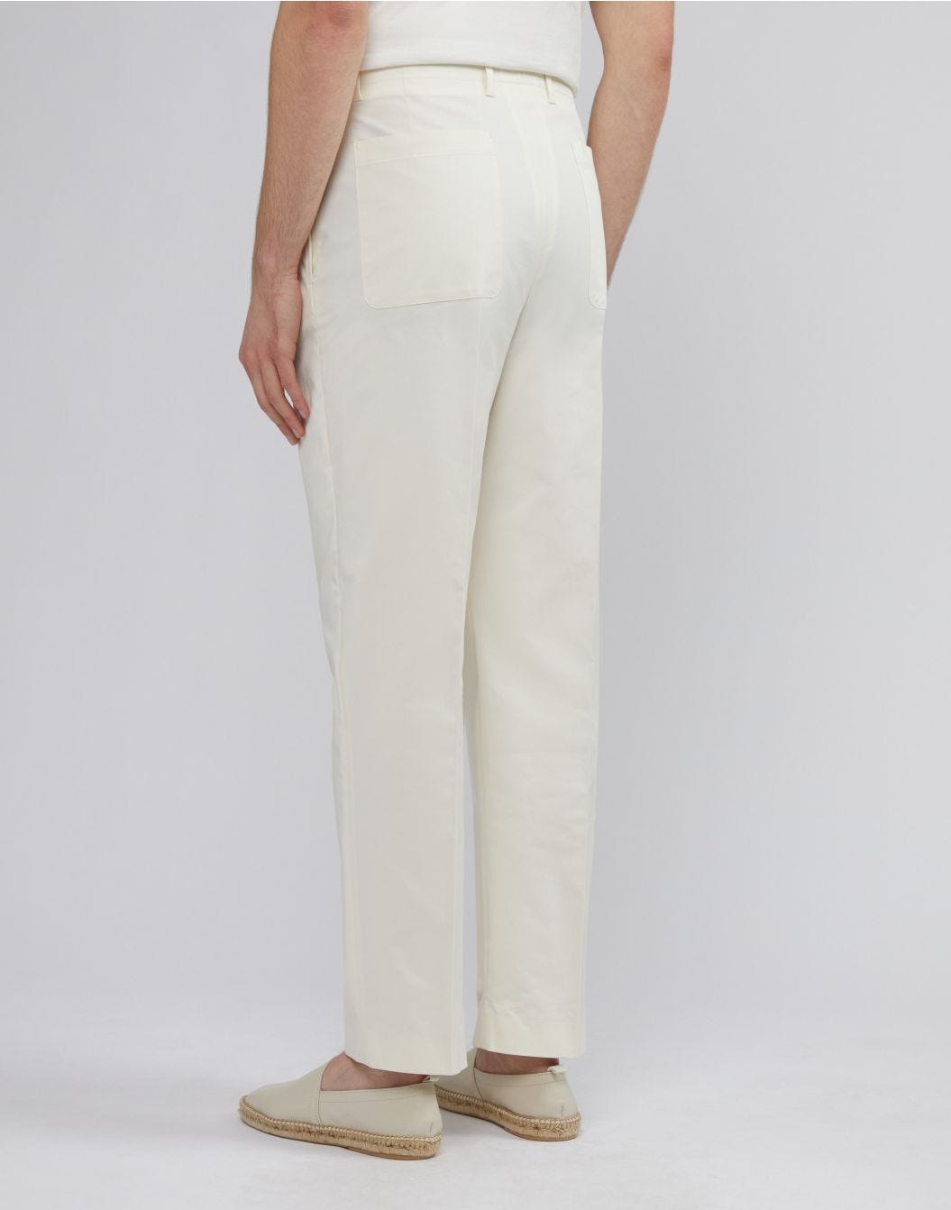 Lardini Pantalone beige in drill di cotone stretch Negozio