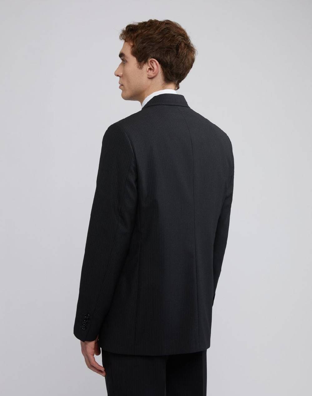Lardini Giacca doppiopetto attitude nera con gessatura a contrasto Moda