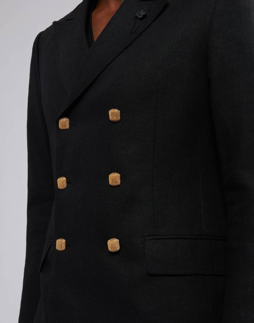 Lardini Blazer doppiopetto attitude nero principe di galles 2025