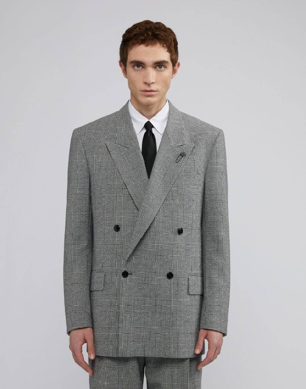 Lardini Blazer doppiopetto principe di galles fit boxy In Linea