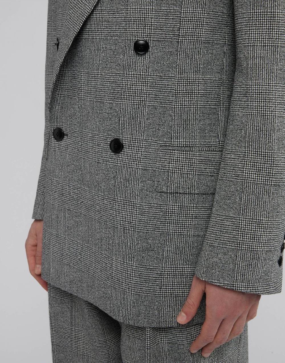 Lardini Blazer doppiopetto principe di galles fit boxy In Linea