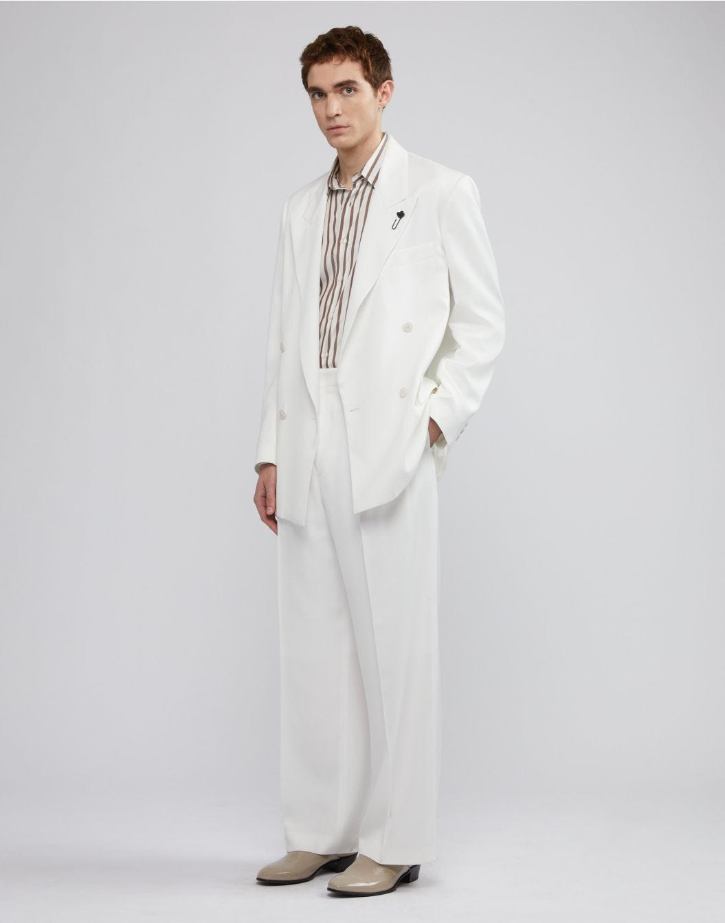 Lardini Blazer doppiopetto bianco fit boxy Nuovo