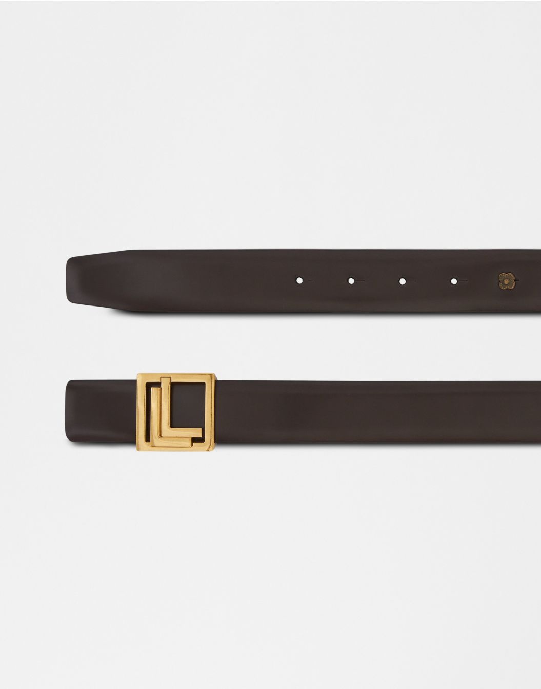 Lardini Cintura in pelle marrone con fibbia in ottone Spedizione Gratuita