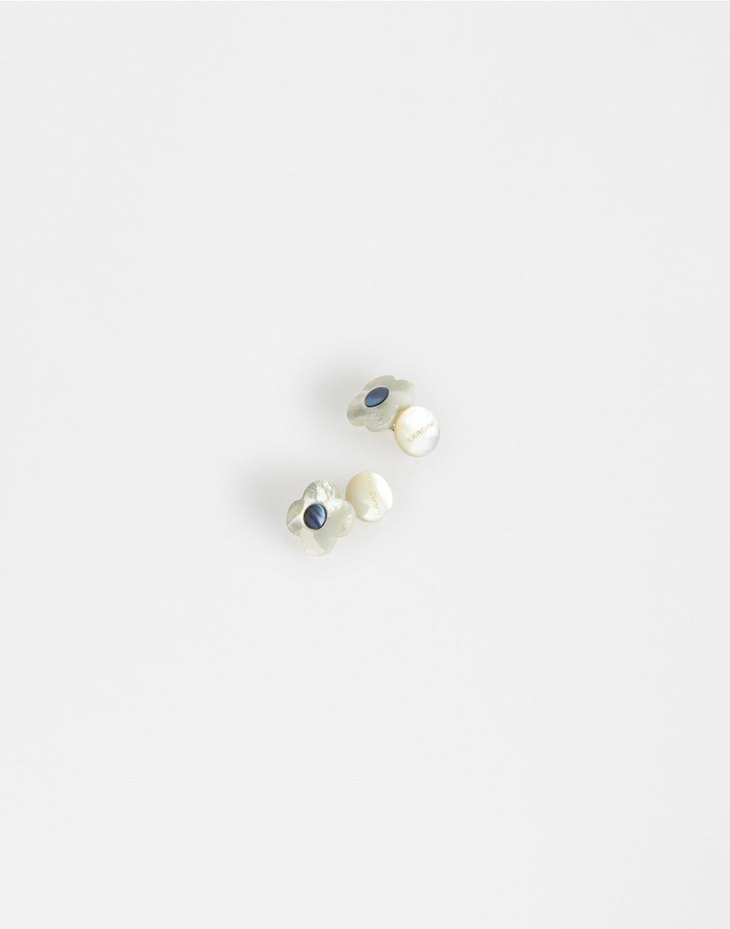 Lardini Gemelli in madreperla bianchi e blu Affare Del Giorno
