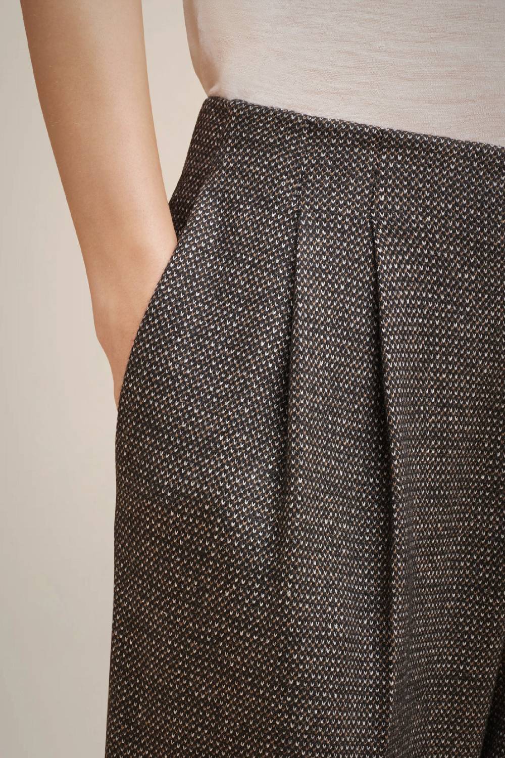Liviana Conti PANTALONE PIEGHE PANNO CASHMERE W4FF4WL39SAL-3.38 Negozio