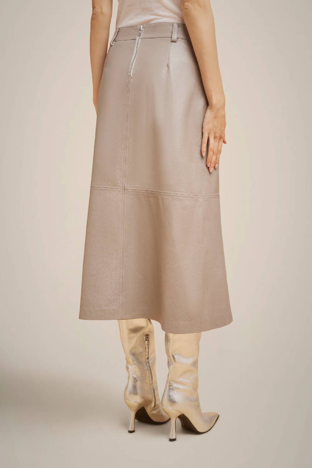 Liviana Conti GONNA MIDI IN VERA PELLE W4FF4WX20X72-0.38 Promozione Limitata