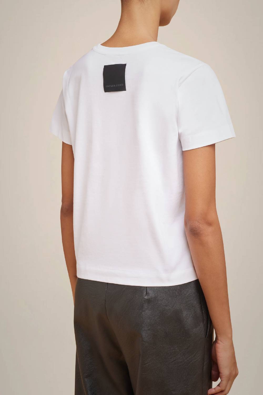 Liviana Conti T-SHIRT RICAMO LOGO W4FF4WW72A01-0.XS Vendite Flash