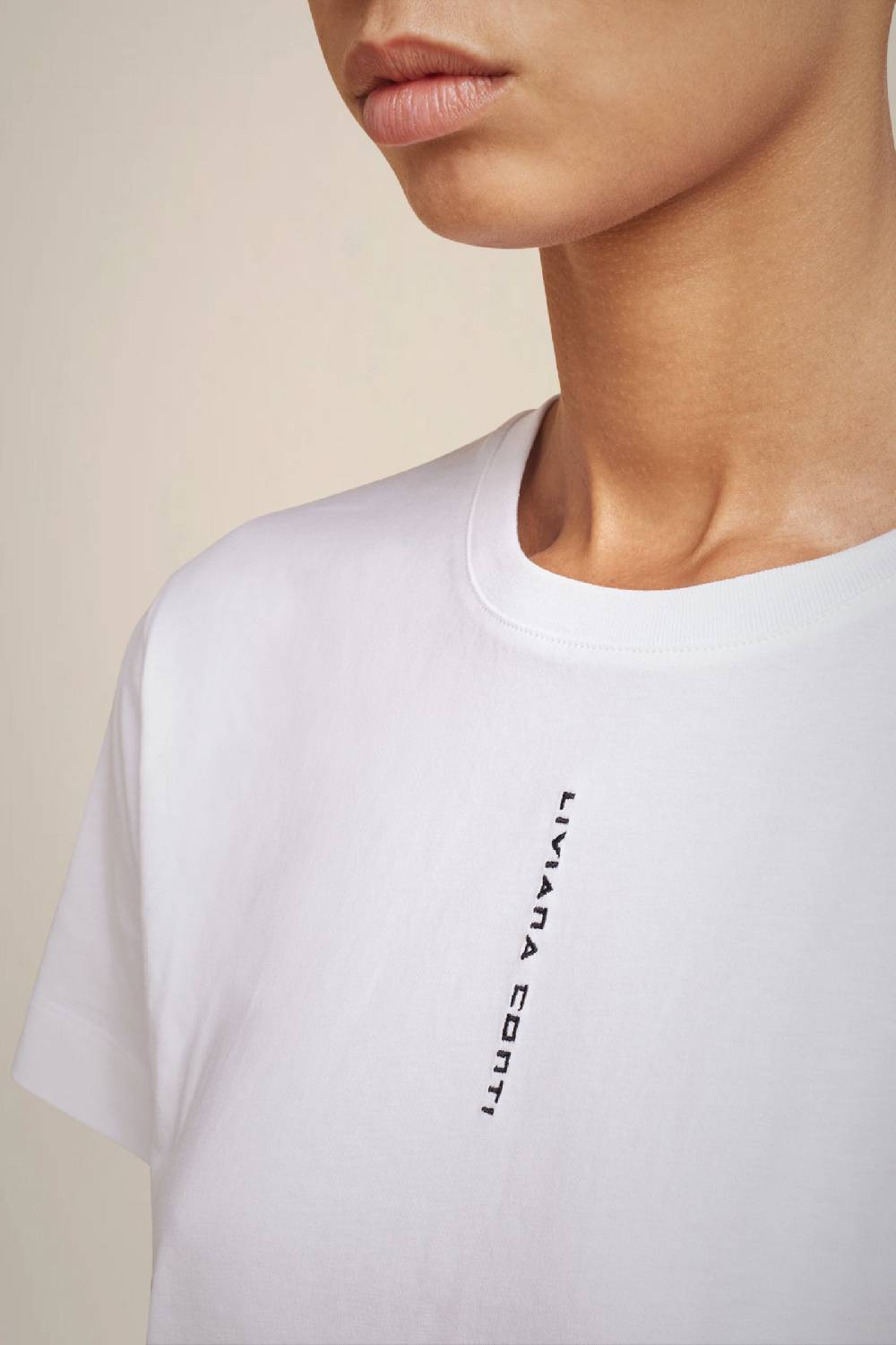 Liviana Conti T-SHIRT RICAMO LOGO W4FF4WW72A01-0.XS Vendite Flash