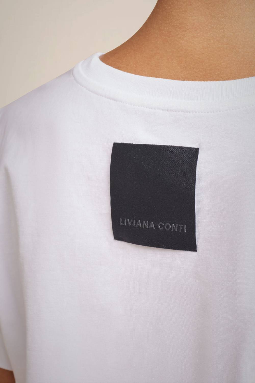 Liviana Conti T-SHIRT RICAMO LOGO W4FF4WW72A01-0.XS Vendite Flash