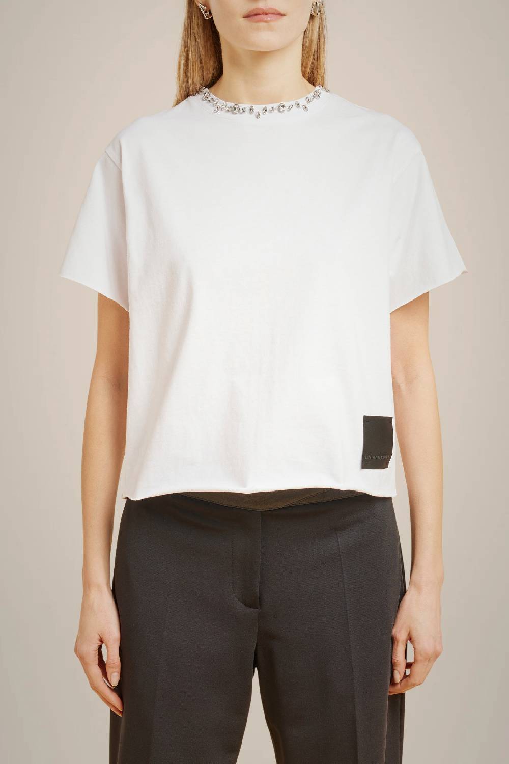 Liviana Conti T-SHIRT CON STRASS W4LL4WW60A01-0.XS Moda