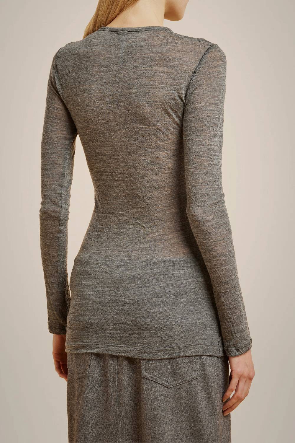 Liviana Conti T-SHIRT IN MISTO LANA CON BOTTONI W4LL4WH42X92-0.40 Italia
