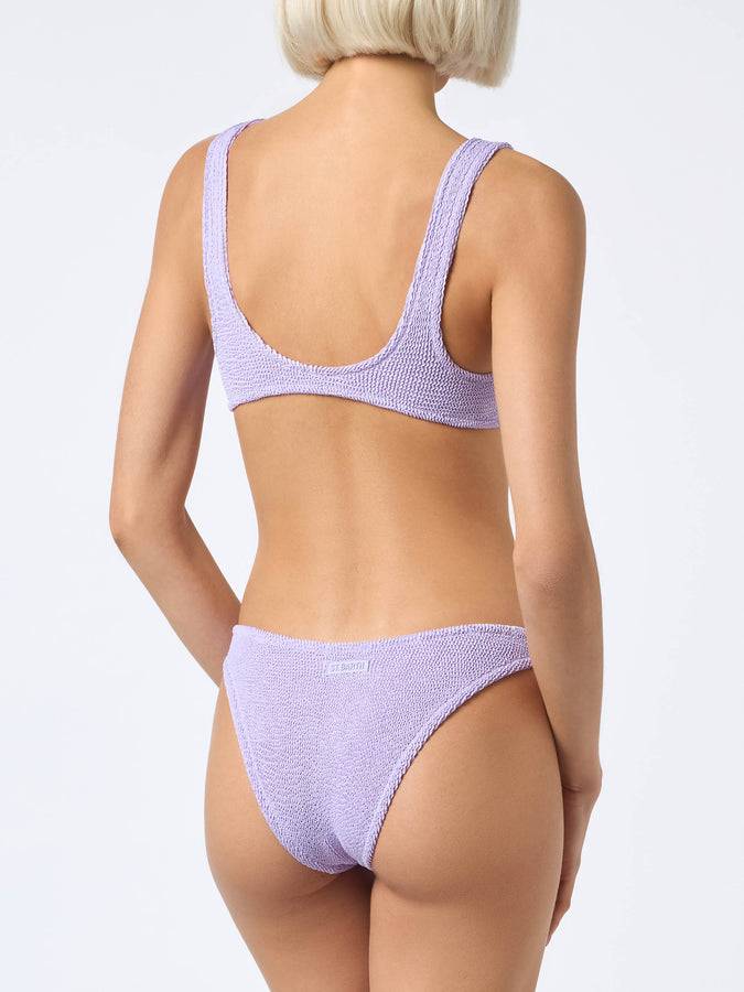 Mc2 Saint Barth Bikini da donna classico lilla crinkle Naima Elise Offerte