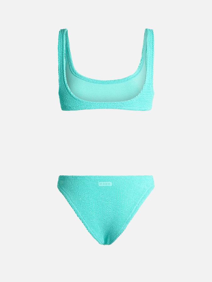 Mc2 Saint Barth Bikini classico crinkle da donna verde acqua Naima Elise Vendita Calda