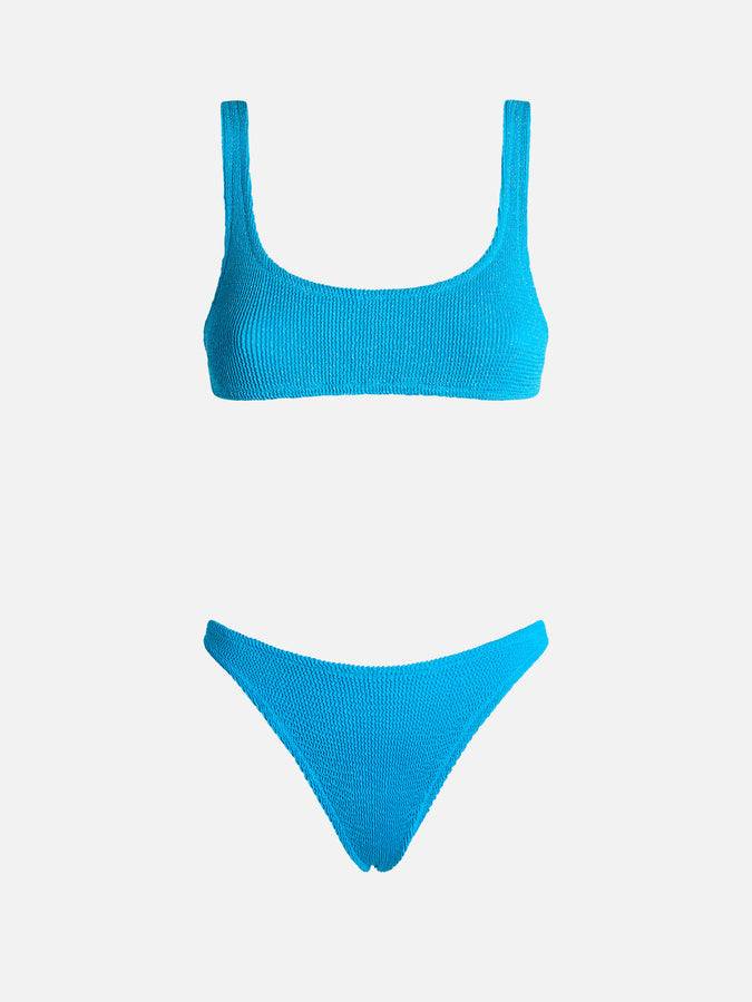 Mc2 Saint Barth Bikini da donna turchese classico crinkle Naima Naomi Saldi Di Fabbrica