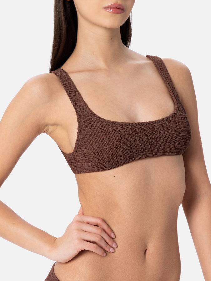 Mc2 Saint Barth Bikini da donna a bralette marrone crinkle Naima Elise Italia