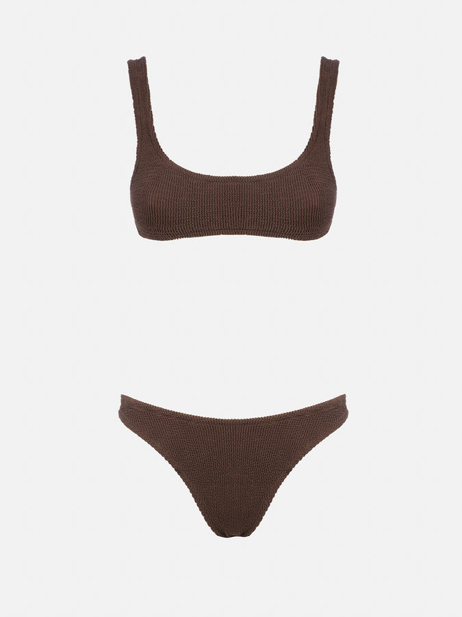 Mc2 Saint Barth Bikini da donna a bralette marrone crinkle Naima Elise Italia