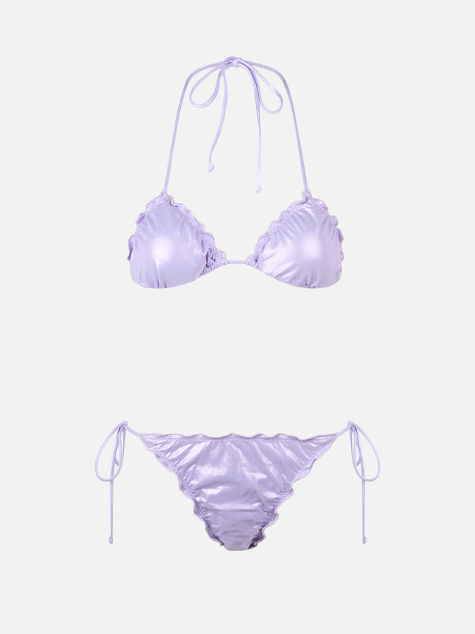 Mc2 Saint Barth Woman lamina lilac classic triangle bikini Sagittarius Miami 2025