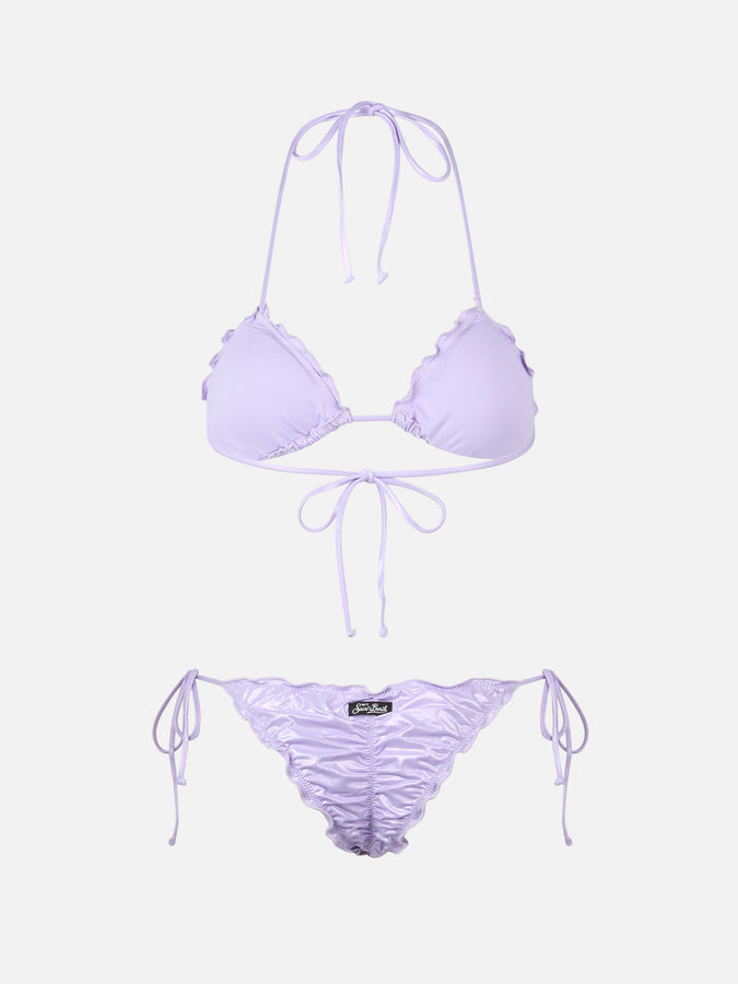Mc2 Saint Barth Woman lamina lilac classic triangle bikini Sagittarius Miami 2025