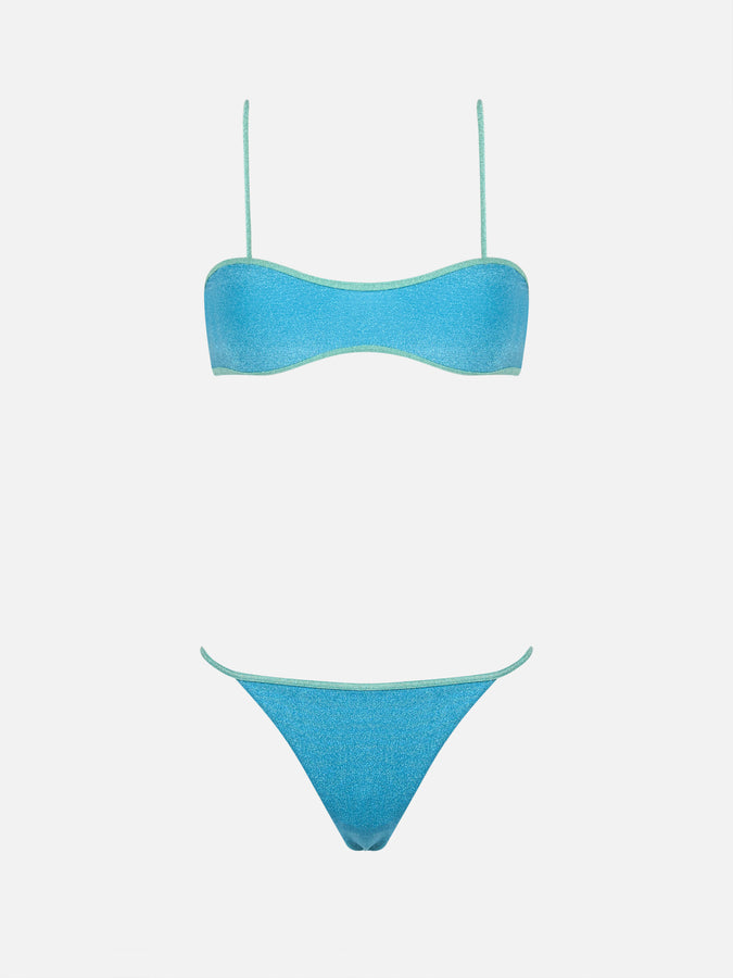 Mc2 Saint Barth Costume bikini donna scavato in lurex Laryn Jodene Qualità Garantita