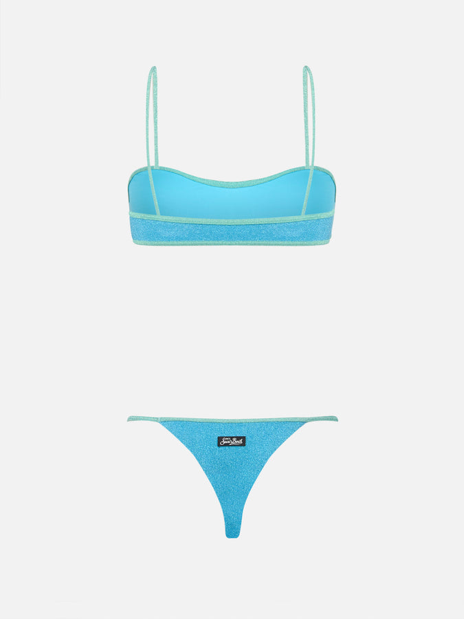Mc2 Saint Barth Costume bikini donna scavato in lurex Laryn Jodene Qualità Garantita