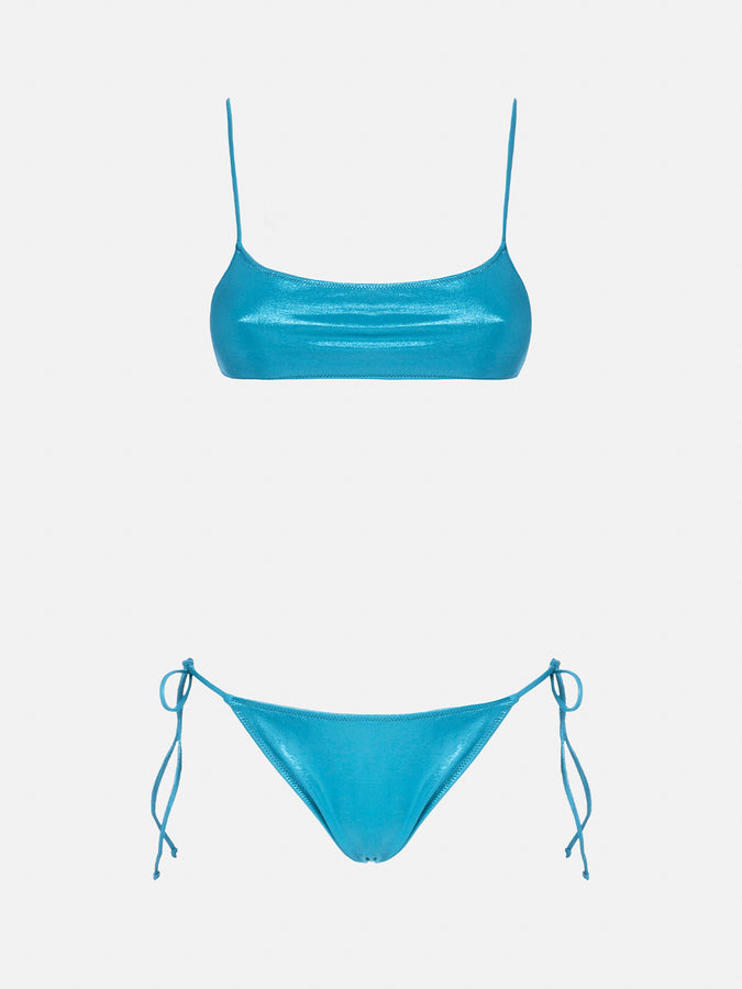 Mc2 Saint Barth Bikini da donna a bralette lamina verde acqua Sadie Marielle Negozi Online