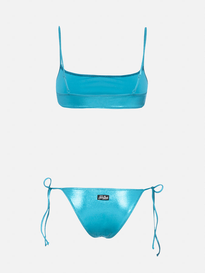 Mc2 Saint Barth Bikini da donna a bralette lamina verde acqua Sadie Marielle Negozi Online