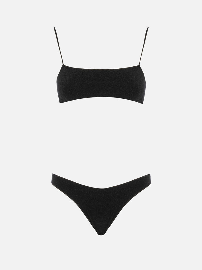 Mc2 Saint Barth Bikini da donna a bralette nero in lurex Sadie Naomi Affare Del Giorno