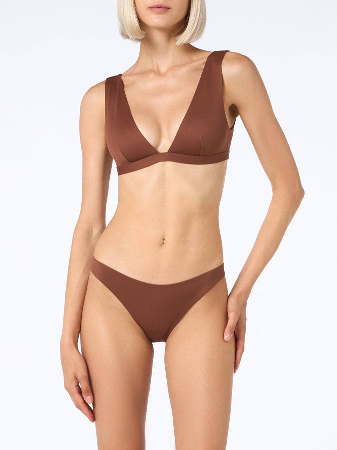 Mc2 Saint Barth Woman brown heatsealed scooped bikini Ofelia Reanna Presa