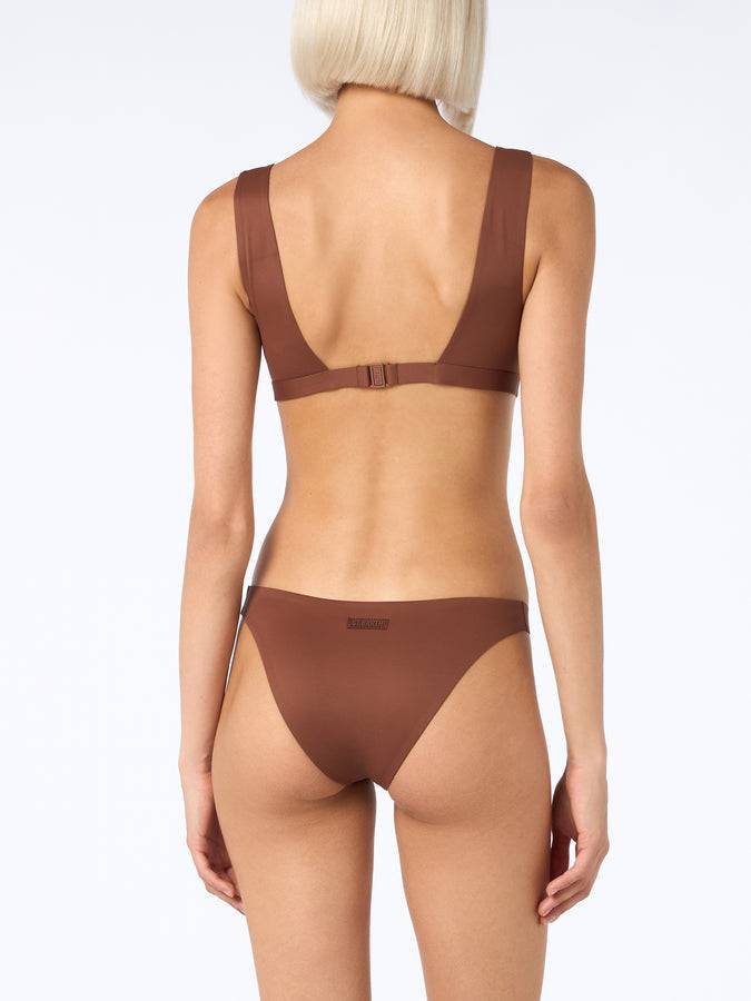 Mc2 Saint Barth Woman brown heatsealed scooped bikini Ofelia Reanna Presa