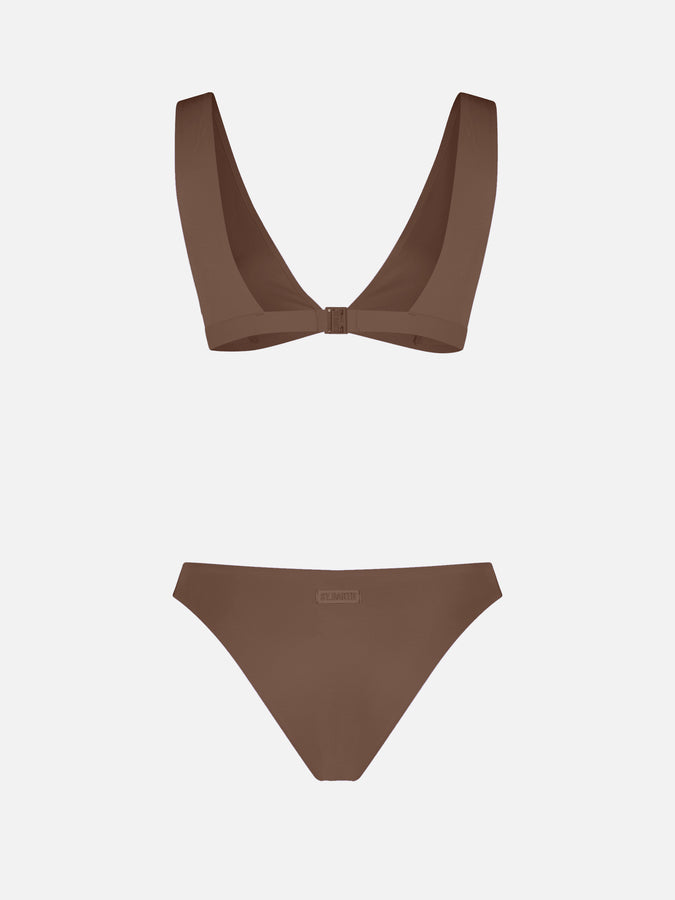 Mc2 Saint Barth Woman brown heatsealed scooped bikini Ofelia Reanna Presa