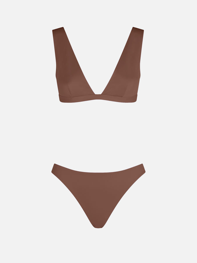 Mc2 Saint Barth Woman brown heatsealed scooped bikini Ofelia Reanna Presa