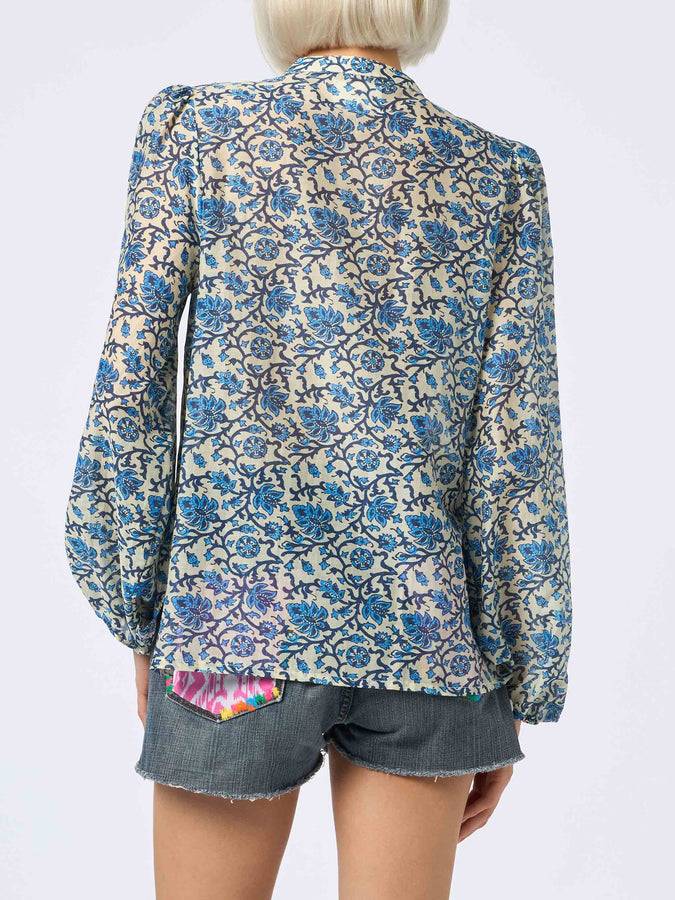Mc2 Saint Barth Blusa da donna in voile di seta Harper Saldi