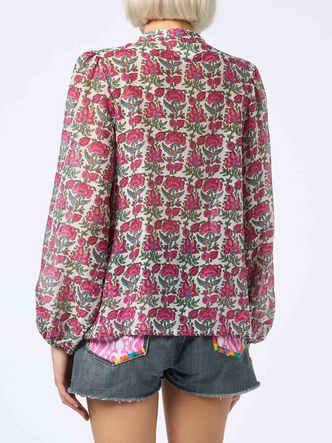 Mc2 Saint Barth Blusa da donna in voile di seta Harper Hotsell