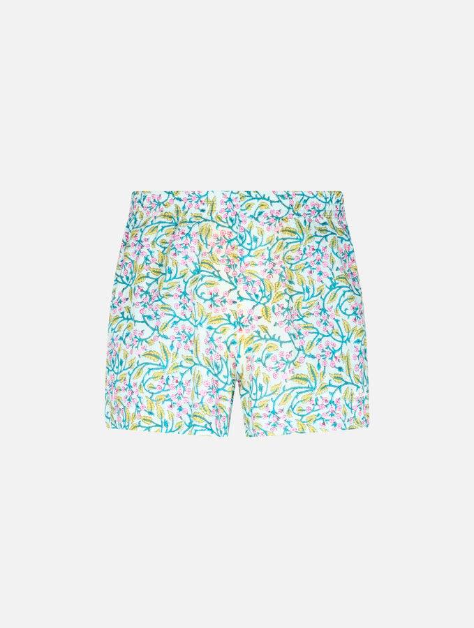 Mc2 Saint Barth Pantaloncini da donna pull up a fiori in cotone Meave Saldi Di Fabbrica