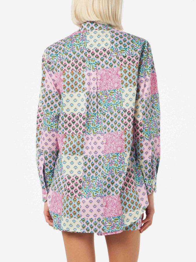 Mc2 Saint Barth Camicia da donna over Brigitte in cotone con stampa fiori I Più Venduti