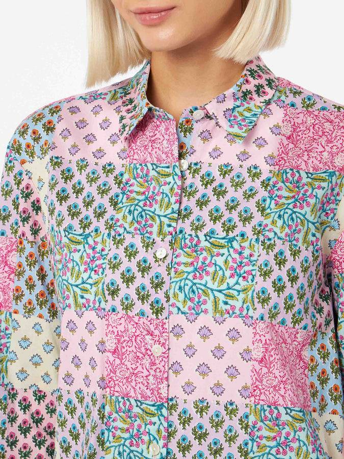Mc2 Saint Barth Camicia da donna over Brigitte in cotone con stampa fiori I Più Venduti