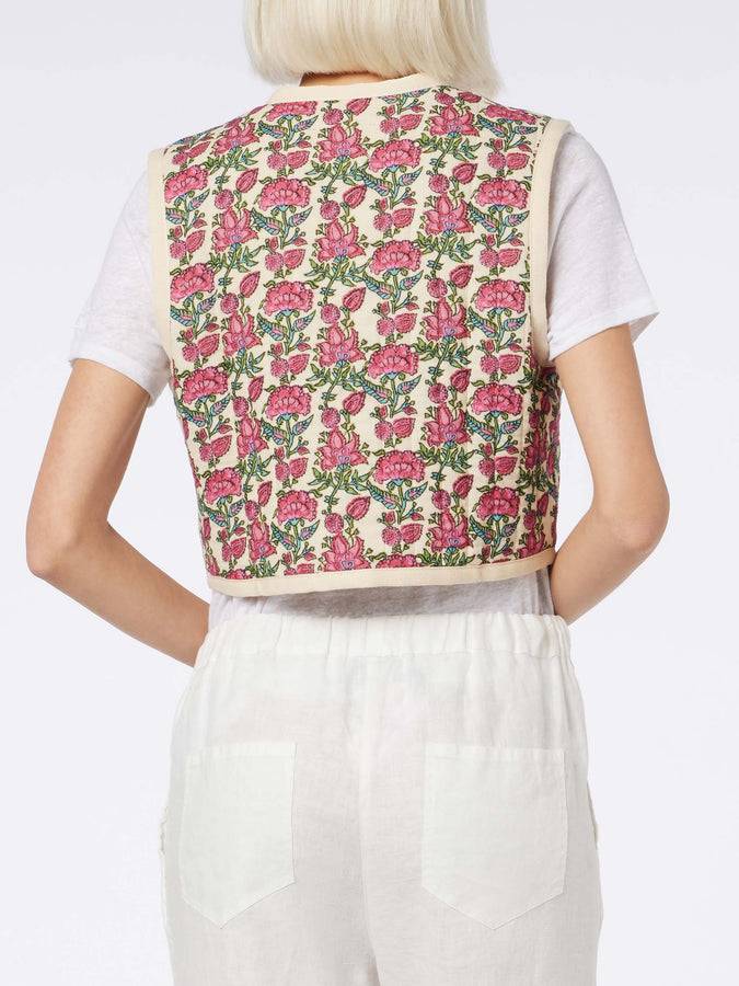 Mc2 Saint Barth Gilet imbottito da donna ricamato In Saldo