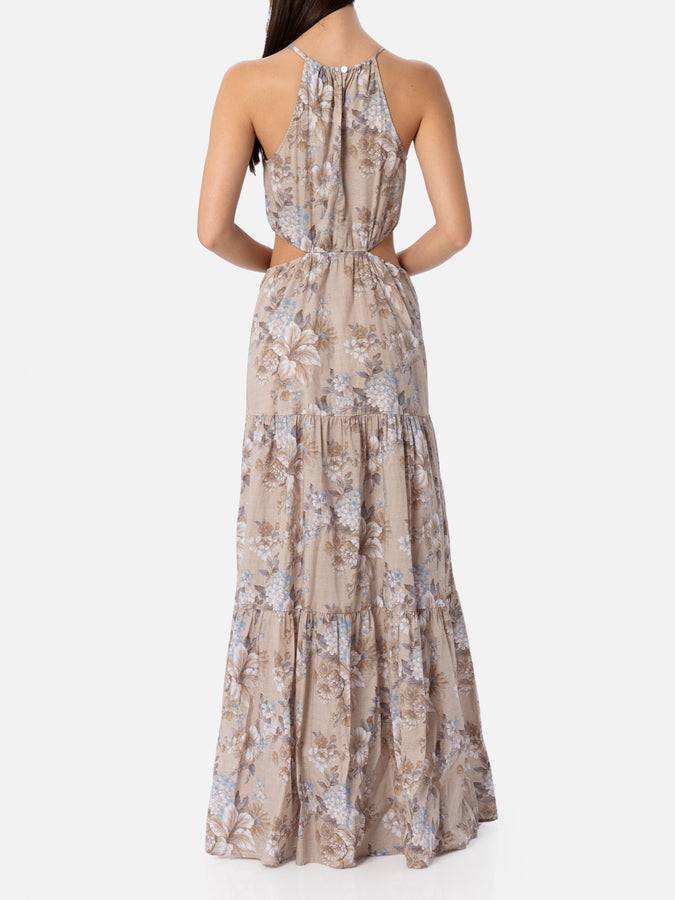 Mc2 Saint Barth woman cut out long dress Kaby with flower print 2025