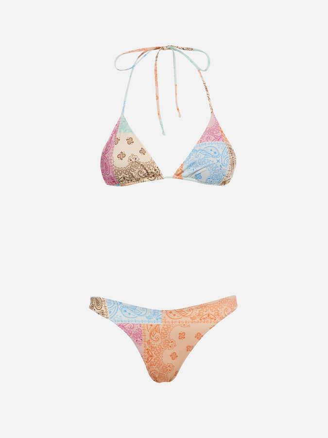 Mc2 Saint Barth Bikini da donna a triangolo a bandana Leah Naomi In Vendita