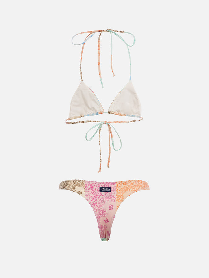 Mc2 Saint Barth Bikini da donna a triangolo a bandana Leah Naomi In Vendita
