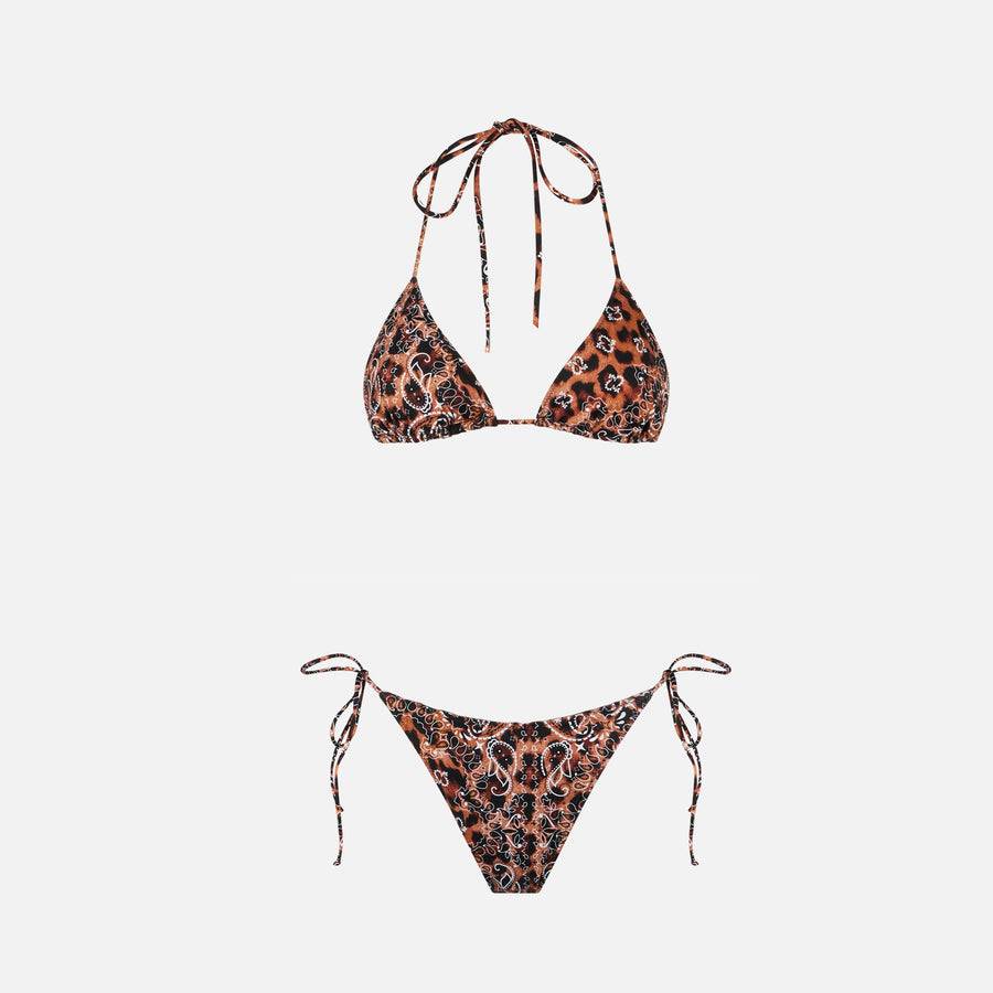 Mc2 Saint Barth Bikini da donna a triangolo con stampa bandana leo Promozione Limitata