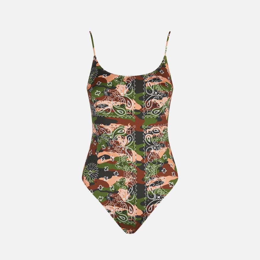Mc2 Saint Barth Costume intero con stampa bandana mimetica Offerta