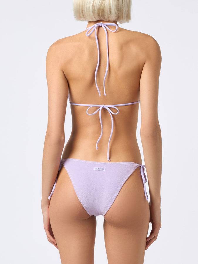 Mc2 Saint Barth Bikini da donna a triangolo in spugna lilla Leah Virgo 2025