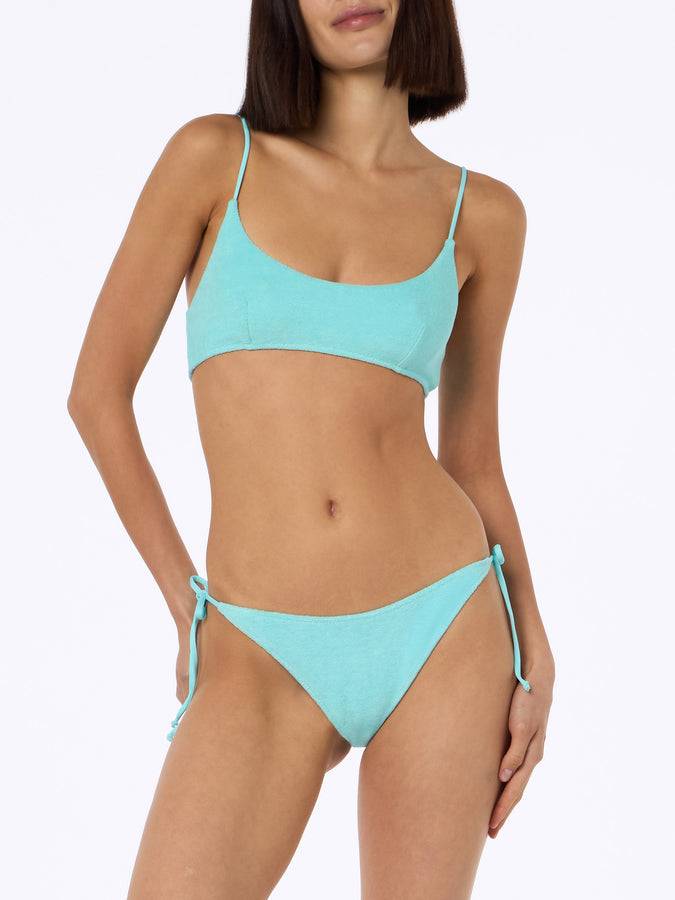 Mc2 Saint Barth Bikini donna a bralette verde in spugna Judy Virgo Shopping Online