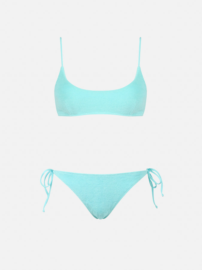 Mc2 Saint Barth Bikini donna a bralette verde in spugna Judy Virgo Shopping Online
