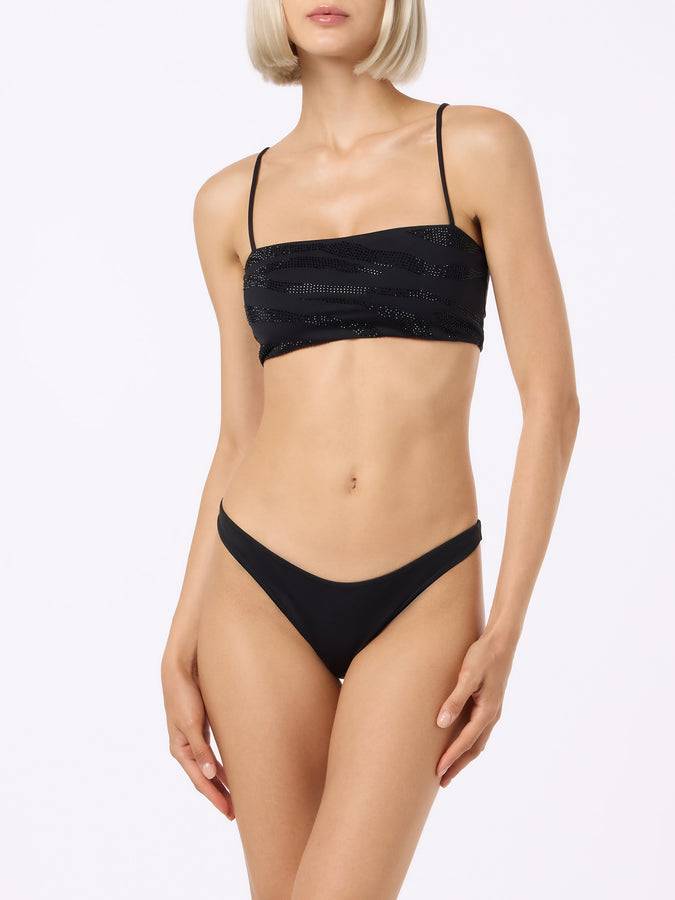 Mc2 Saint Barth Bikini donna a fascia zebrato Athena Naomi con strass Prezzo Ridotto