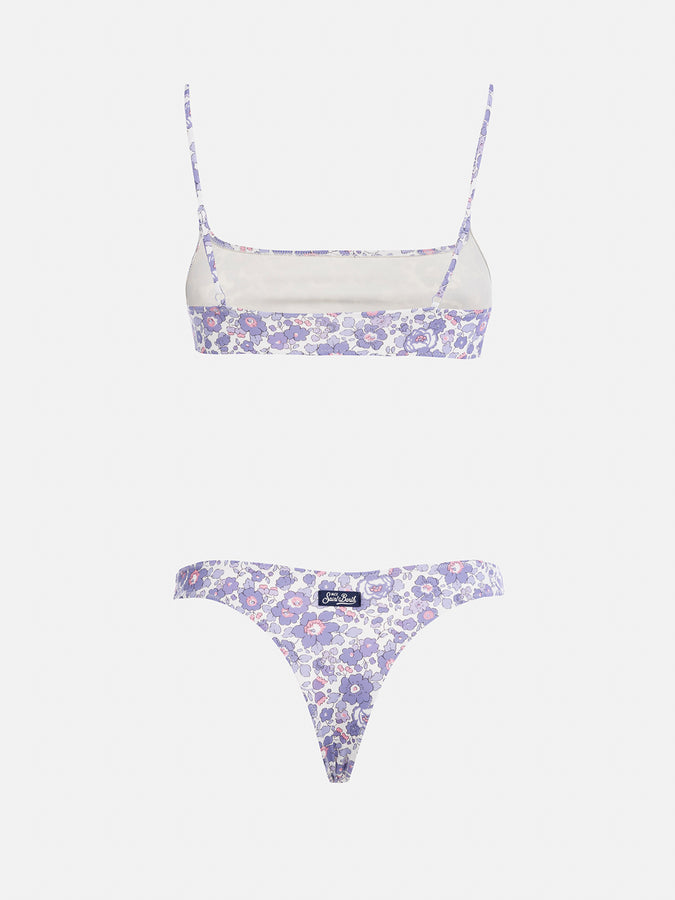 Mc2 Saint Barth Bikini a bralette da donna Betsy Sadie Naomi | REALIZZATO CON TESSUTO LIBERTY Moda
